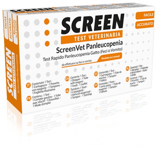 SCREENVET TEST RAPIDO VETERINARIA PANLEUCOPENIA FECI/VOMITO GATTO - Farmacia De Pasquale