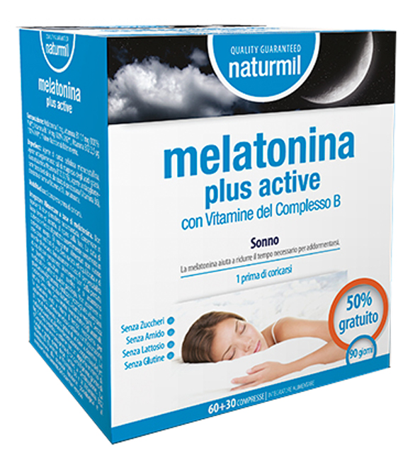 NATURMIL MELATONINA PLUS ACTIVE 90 COMPRESSE - Farmacia De Pasquale
