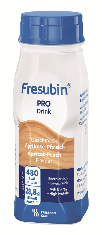 FRESUBIN PRO DRINK ALBICOCCA-PESCA 4 FLACONI X 200 ML - Farmacia De Pasquale