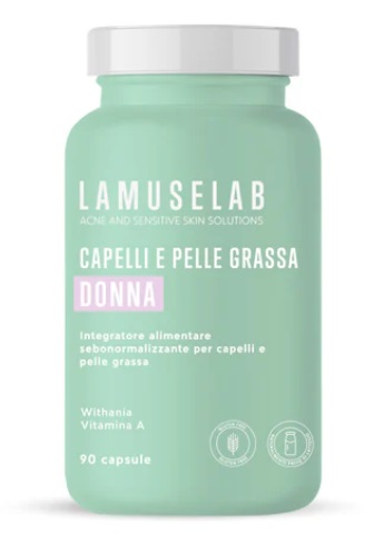 LAMUSELAB CAPELLI E PELLE GRASSA DONNA 90 CAPSULE - Farmacia De Pasquale