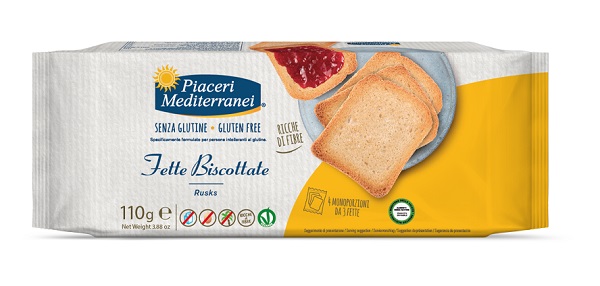 PIACERI MEDITERRANEI FETTE BISCOTTATE 110 G - Farmacia De Pasquale