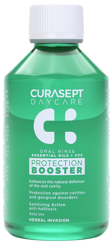 CURASEPT DAYCARE COLLUTORIO PROTECTION BOOSTER HERBAL INVESION 100 ML - Farmacia De Pasquale