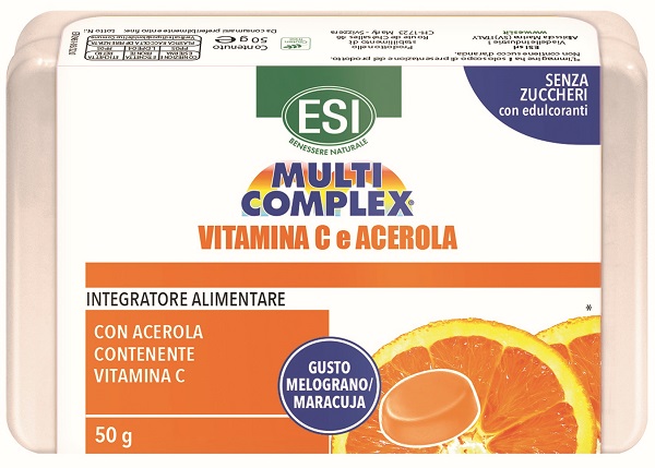 ESI MULTICOMPLEX VITAMINA C E ACEROLA CARAMELLE 50 G - Farmacia De Pasquale