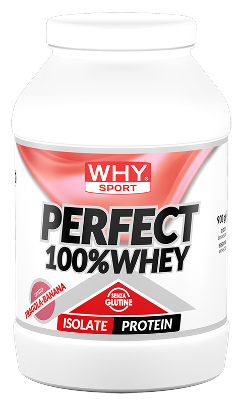 WHYSPORT PERFECT 100% WHEY FRAGOLA/BANANA 900 G - Farmacia De Pasquale