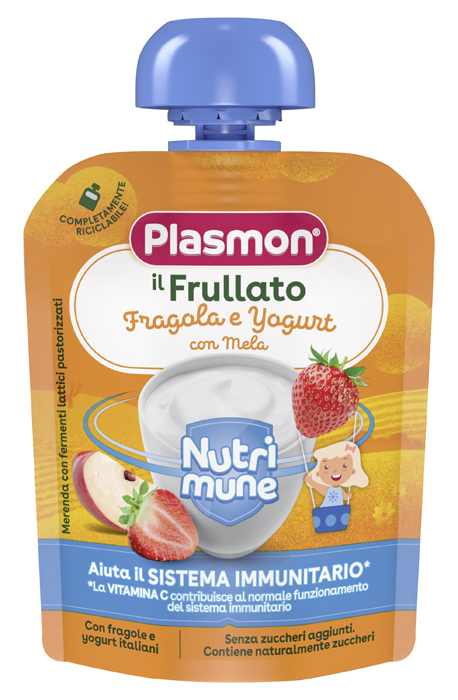 PLASMON NUTRI-MUNE FRAGOLA/YOGURT CON MELA 85 G - Farmacia De Pasquale