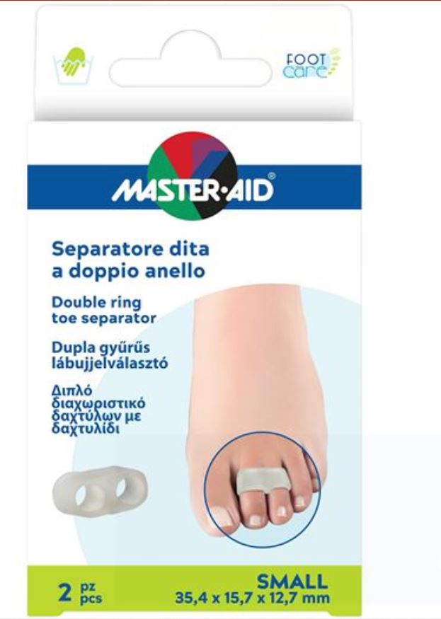 SEPARATORE DITA MASTER-AID FOOTCARE CON ANELLO DOPPIO SMALL 2 PEZZI C10 - Farmacia De Pasquale