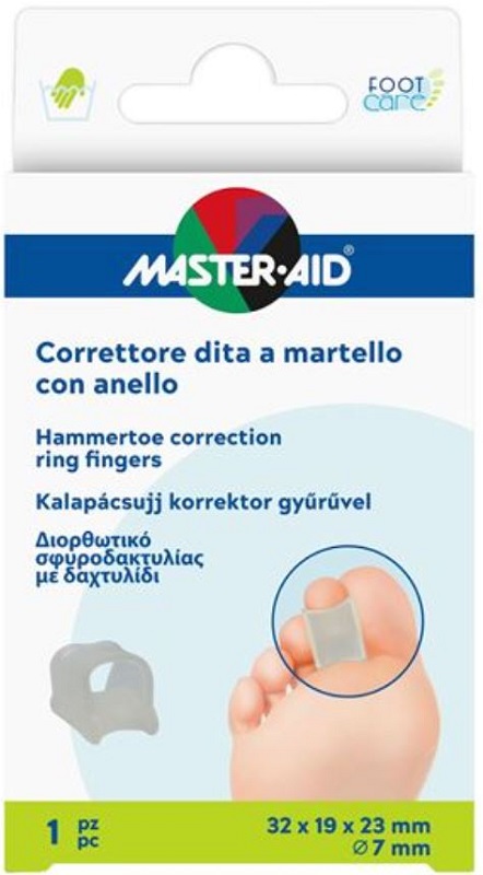 CORRETTORE DITA A MARTELLO MASTER-AID FOOTCARE CON ANELLO 1 PEZZO C14 - Farmacia De Pasquale