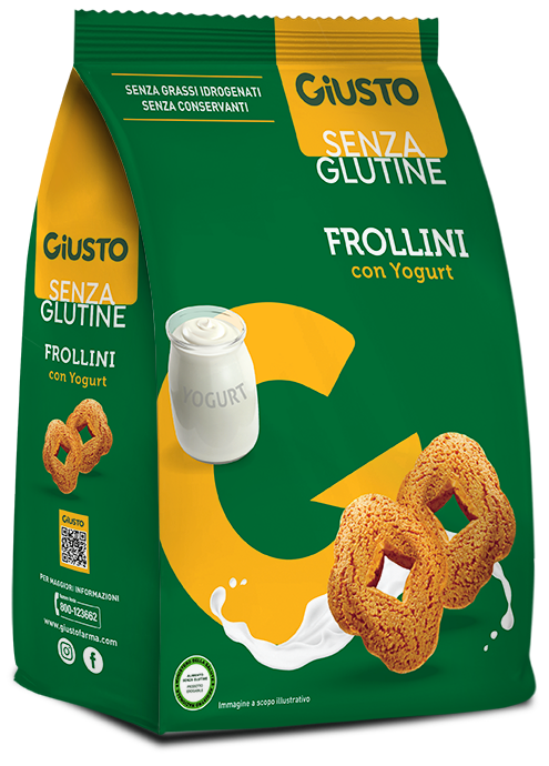 GIUSTO SENZA GLUTINE FROLLINI YOGURT 250 G - Farmacia De Pasquale