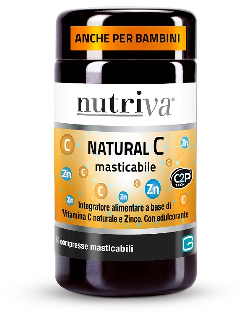 NUTRIVA NATURAL C 60 COMPRESSE MASTICABILI - Farmacia De Pasquale