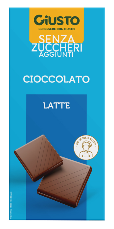 GIUSTO SENZA ZUCCHERO TAVOLETTA CIOCCOLATO LATTE 85 G - Farmacia De Pasquale