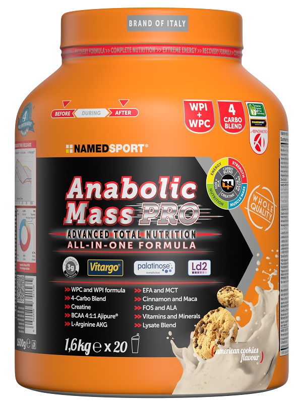 ANABOLIC MASS PRO AMERICAN COOKIES 1600 G - Farmacia De Pasquale