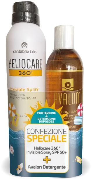 HELIOCARE INVISIBLE SPRAY SPF50+ 200 ML + AVALON DETERGENTE FLUIDO 250 ML - Farmacia De Pasquale