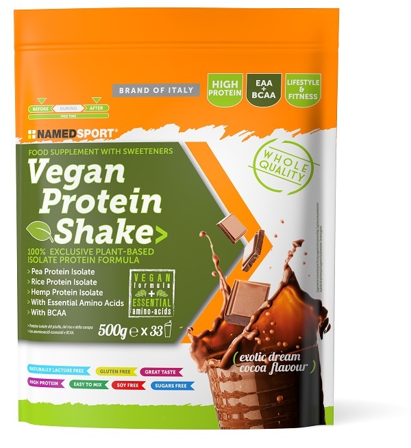 VEGAN PROTEIN SHAKE EXOTIC DREAM COCOA 500 G - Farmacia De Pasquale