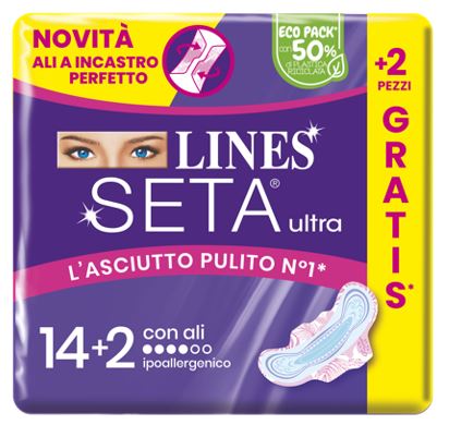 LINES SETA ULTRA ASSORBENTI ALI CP 14+2 PEZZI - Farmacia De Pasquale