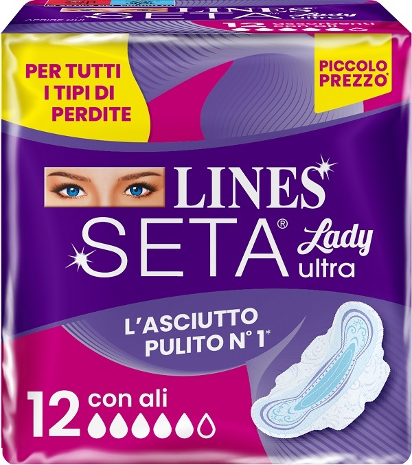 LINES SETA ULTRA ASSORBENTI LADY ALI DWCT 12 PEZZI - Farmacia De Pasquale