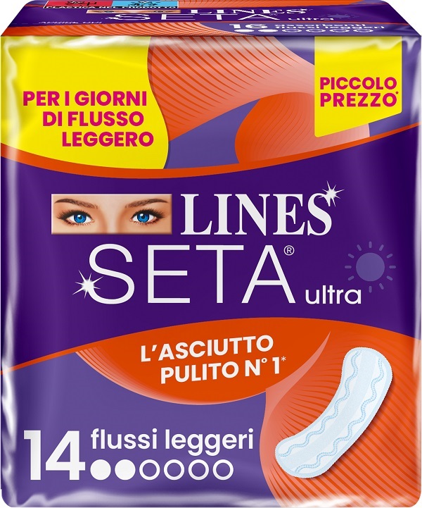 LINES SETA ULTRA ASSORBENTI LEGGERO DWCT 14 PEZZI - Farmacia De Pasquale