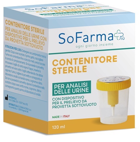 CONTENITORE URINA SOTTOVUOTO DA 120 ML SOFARMAPIU' - Farmacia De Pasquale