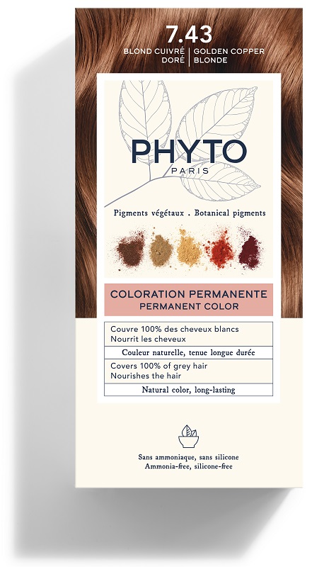COLOR KIT 7,43 BIONDO RAMATO DORATO LATTE RIVELATORE 50 ML + CREMA COLORANTE 50 ML + MASCHERA PROTETTIVA COLORE 12 ML + GUANTI - Farmacia De Pasquale