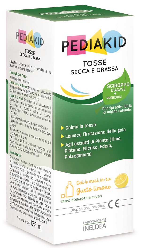 PEDIAKID TOSSE SECCA E GRASSA SCIROPPO 125 ML - Farmacia De Pasquale