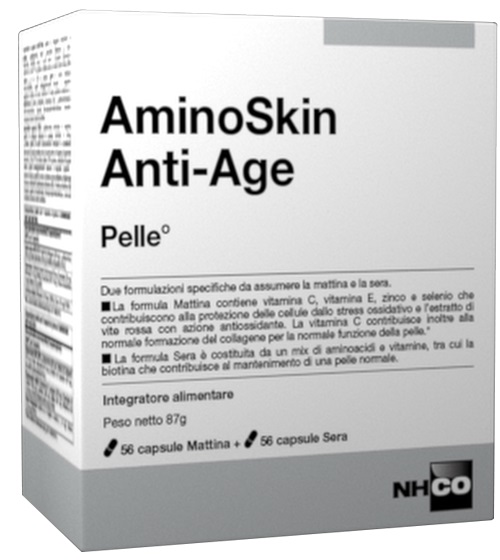 NHCO AMINOSKIN ANTI-AGE FLACONE 56 CAPSULE + 56 CAPSULE - Farmacia De Pasquale