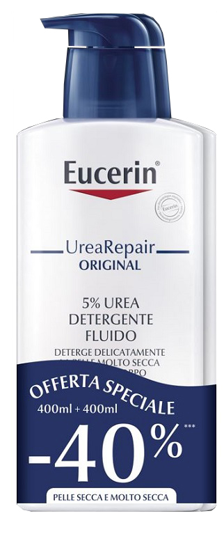 EUCERIN BIPACCO UREA 5% DETERGENTE 400 ML + 400 ML - Farmacia De Pasquale