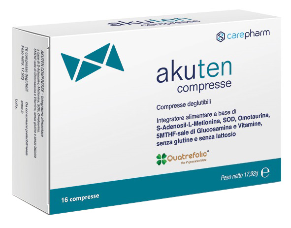 AKUTEN 16 COMPRESSE DEGLUTIBILI SENZA GLUTINE E LATTOSIO - Farmacia De Pasquale