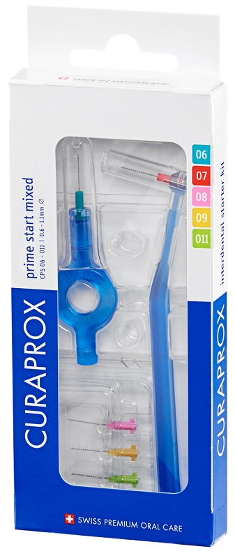 CURAPROX CPS PRIME START MIXED PACK WITH CPS 06 -011 +UHS 409 + UHS 470 BLUE HOLDERS + CAPS - Farmacia De Pasquale
