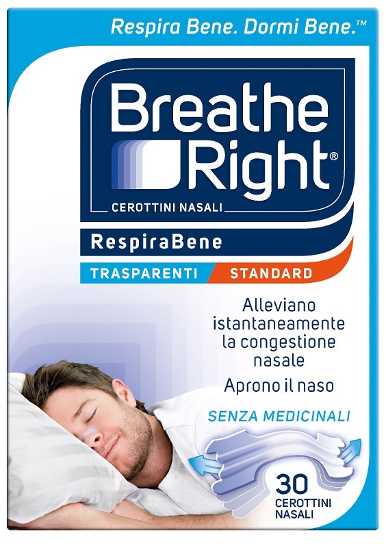 CEROTTI NASALI BREATHE RIGHT TRASPARENTI 30 PEZZI - Farmacia De Pasquale
