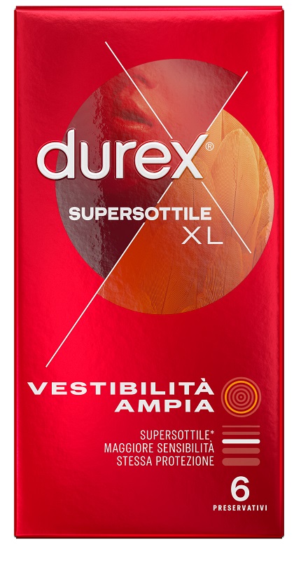 PROFILATTICO DUREX SUPERSOTTILE XL 6 PEZZI - Farmacia De Pasquale