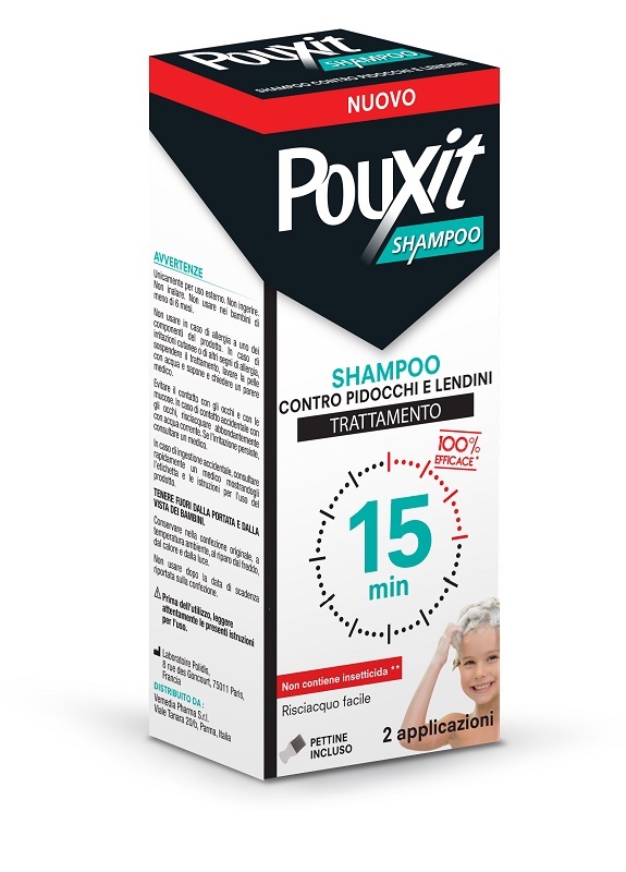 SHAMPOO CONTRO PIDOCCHI E LENDINI POUXIT TRATTAMENTO CON PETTINE INCLUSO 200 ML - Farmacia De Pasquale