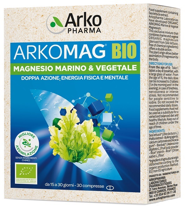 ARKOMAG BIO MAGNESIO MARINO & VEGETALE 30 COMPRESSE - Farmacia De Pasquale