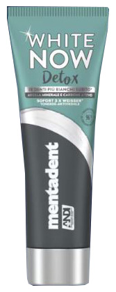 MENTADENT DENTIFRICIO WHITE NOW DETOX CARBONE 75 ML - Farmacia De Pasquale