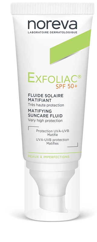 EXFOLIAC FLUIDE SOLAIRE MATIFIANT SPF50+ 40 ML - Farmacia De Pasquale