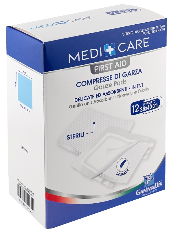 GARZA MEDICARE TNT 36X40 CM 12 PEZZI - Farmacia De Pasquale