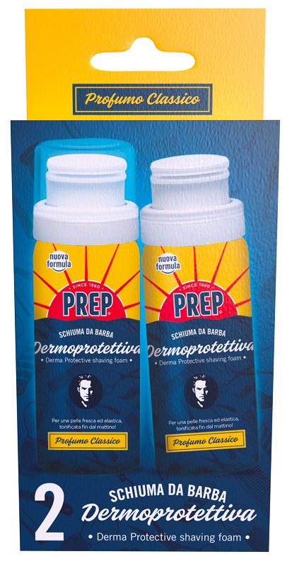PREP SCHIUMA BARBA CLASSICA 2 PEZZI DA 50 ML - Farmacia De Pasquale
