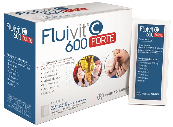 FLUIVIT C 600 FORTE 14 BUSTINE - Farmacia De Pasquale
