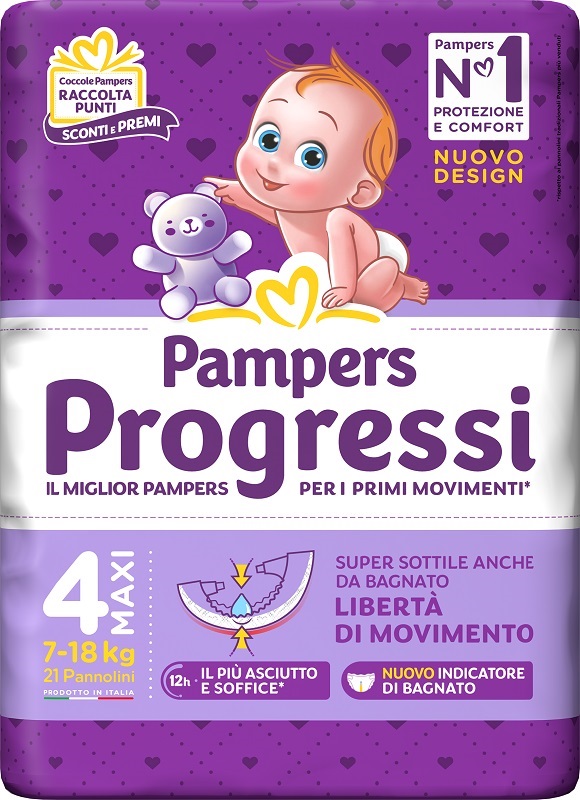 PAMPERS PROGRESSI MAXI 21 PEZZI - Farmacia De Pasquale