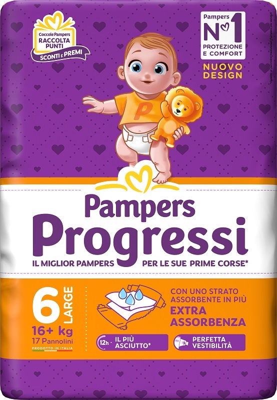 PAMPERS PROGRESSI XL 17 PEZZI - Farmacia De Pasquale
