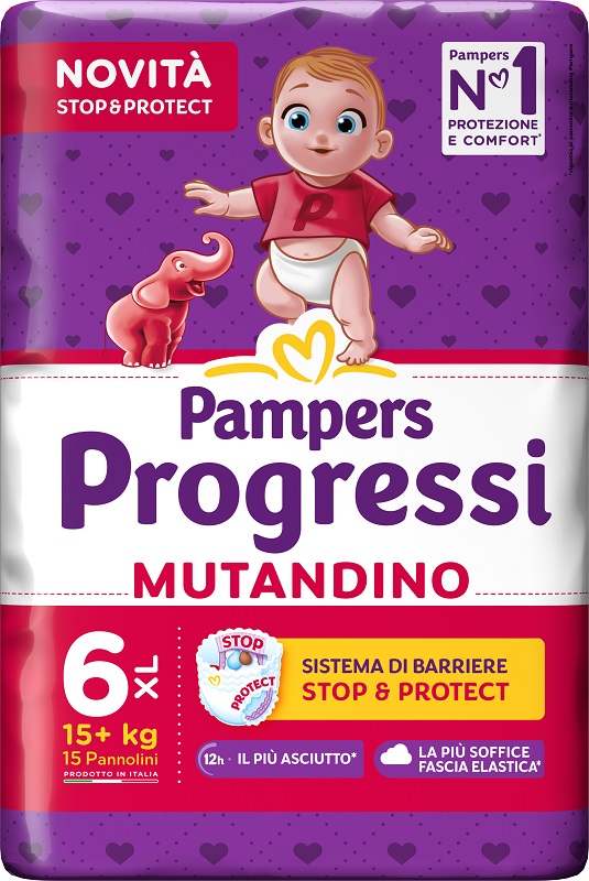 PAMPERS PROGRESSI MUTANDINA XL CP 15 PEZZI - Farmacia De Pasquale