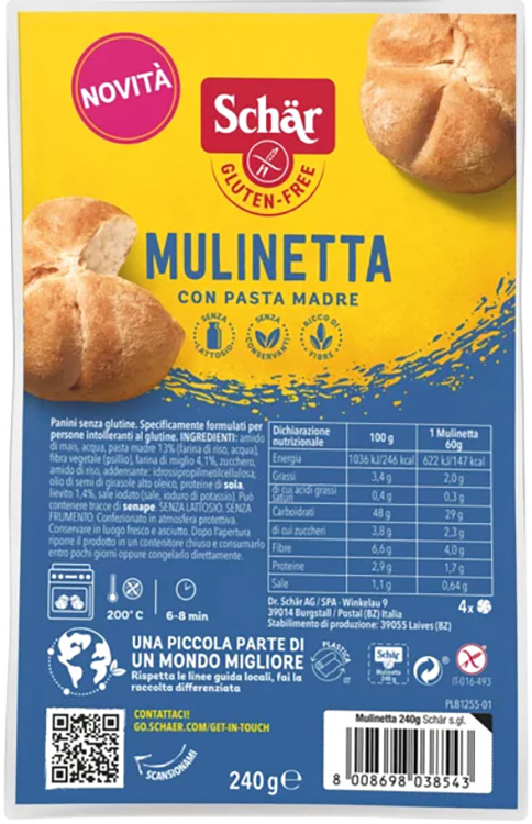 SCHAR MULINETTA 4 PEZZI DA 60 G - Farmacia De Pasquale