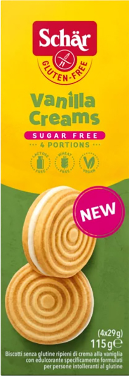 SCHAR SUGAR FREE VANILLA CREAMS 115 G - Farmacia De Pasquale