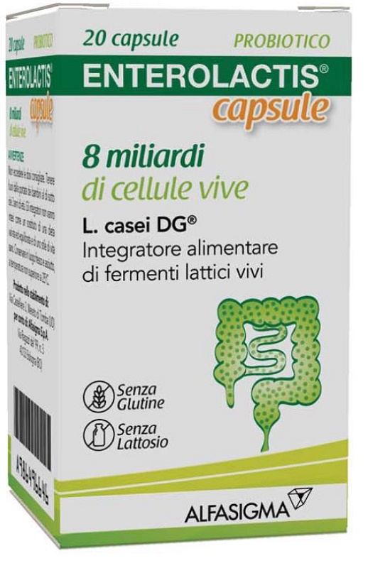 ENTEROLACTIS 20 CAPSULE 8 MILIARDI DI CELLULE VIVE - Farmacia De Pasquale