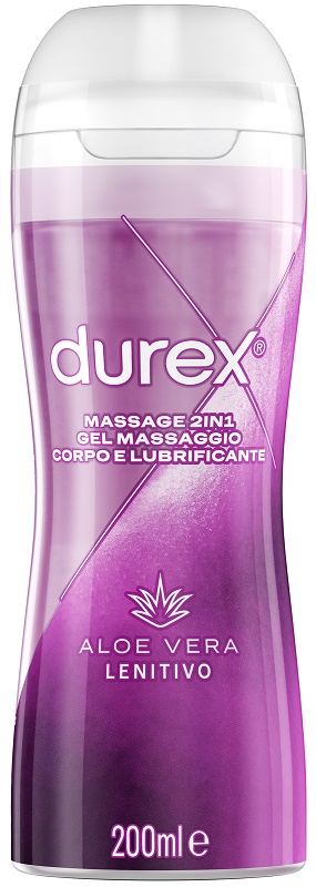 DUREX MASSAGE 2 IN 1 GEL MASSAGGIO CORPO E LUBRIFICANTE ALOE VERA 200 ML - Farmacia De Pasquale