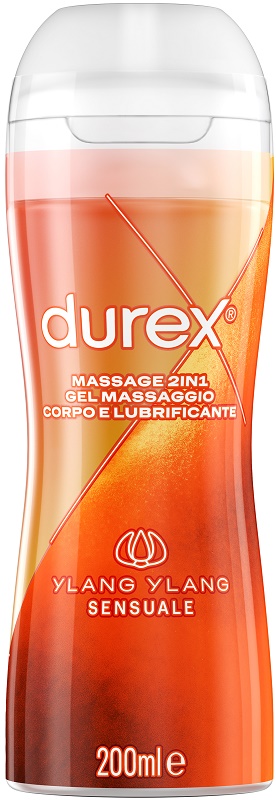 DUREX MASSAGE 2 IN 1 GEL MASSAGGIO CORPO E LUBRIFICANTE YLANG YLANG 200 ML - Farmacia De Pasquale