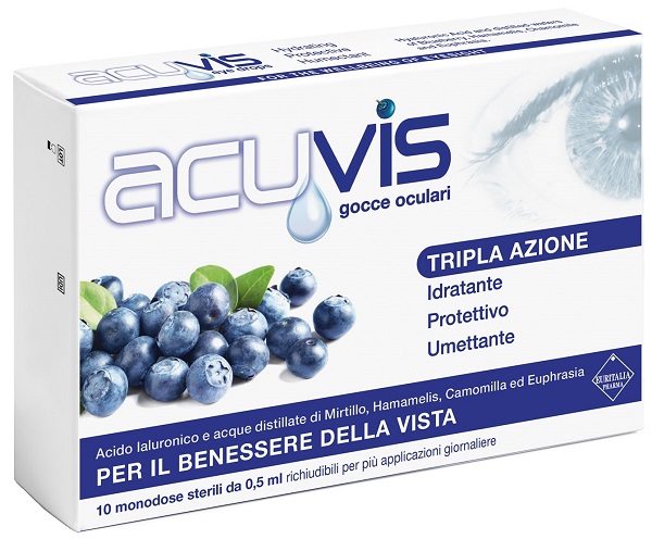 GOCCE OCULARI ACUVIS 10 FLACONCINI 0,5 ML - Farmacia De Pasquale