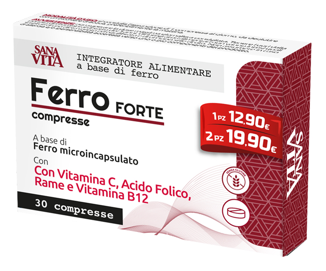 SANAVITA FERRO FORTE 30 COMPRESSE - Farmacia De Pasquale
