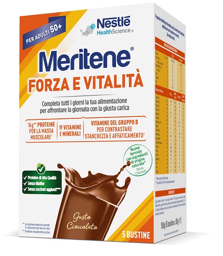 MERITENE FORZA E VITALITA' CIOCCOLATO 5 BUSTINE DA 30 G - Farmacia De Pasquale