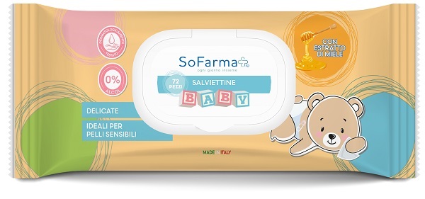 SALVIETTINE BABY MIELE 72 PEZZI SOFARMAPIU' - Farmacia De Pasquale