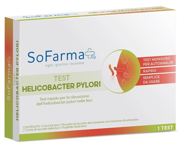 TEST AUTODIAGNOSTICO HELICOBACTER PYLORI SOFARMAPIU' - Farmacia De Pasquale