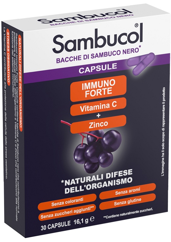 SAMBUCOL IMMUNOFORTE 30 CAPSULE - Farmacia De Pasquale